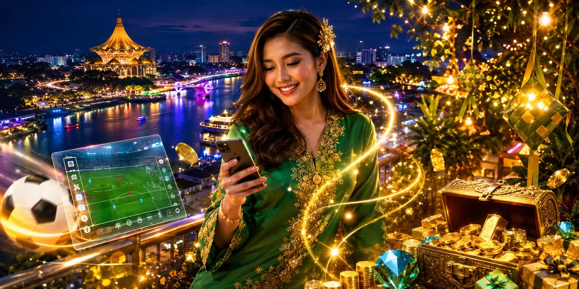 Pemain dari Kuching Sarawak bermain kasino mudah alih semasa Hari Raya di limau77